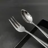 Mini Colher de Aço Inoxidável Mini Garfo Colher Doméstica Colher de Sobremesa Garfo de Bolo Colher para Iogurte Sorvete Garfo de Salada