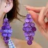 Brincos de Gancho Redondos com Borla de Concha, Brincos Estilo Férias na Praia, Brincos Versáteis na Moda e Únicos com Senso de Design e Apelo de Nicho