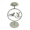 Portavelas de Hierro Retro Estilo Chino, Adornos Redondos de Flores y Pájaros, Portavelas de Aromaterapia, Muebles Blandos para el Hogar, Artesanías al por Mayor