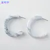 Brincos de tarraxa estilo coreano elegantes, versáteis, com personalidade, simples, modernos, de resina acrílica de acetato, tipo C, retrô, moda, para mulheres
