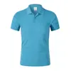 220g32 algodão pérola leve negócio cor sólida lapela masculina e feminina camisa polo bordado com LOGO estampado