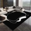 Estilo francés lujo ligero sala de estar alfombra completa blanco y negro abstracto minimalista sofá mesa de centro alfombra cama y desayuno dormitorio manta de mesita de noche