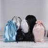 Bolsa de Cordão de Seda à Prova de Poeira Armazenamento de Joias Pequena Bolsa de Tecido Bolsa de Cordão de Cetim com Opção de Impressão de Logotipo
