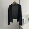 Cardigan de Tencel Fino de Verão Curto Cobertura Protetora Solar Cor Sólida Versátil Camisola Peça Externa Jaqueta Pequena Venda por Atacado em Estoque