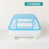 Baño para Hámster de Inodoro Bañera de Baño Transparente Especial Bañera Alambre Dorado Grande Exterior Doble Propósito Bañera