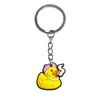 Llavero de Patito Amarillo Llavero de Equipaje Colgante Llavero de Goma Blanda de PVC Regalo de Graduación Llavero Pequeño