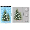 Decoraciones navideñas, pegatinas de cristal de copo de nieve blanco invernal, pegatinas electrostáticas de cedro verde Amazon transfronterizas