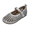 Nuevos Zapatos de Princesa de Cristal para Niñas, Nuevo Estilo de Alta Gama Primavera y Otoño 2026, Zapatos de Cuero para Niña Pequeña, Sandalias Mary de Suela Suave