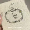Pulsera de Pedrería Colorida de Alta Gama, Elegante y Lujosa, Exquisita Pulsera con Diseño de Nicho, Joyería Personalizada y Elegante