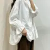 Nuevo Suéter de Algodón con Cuello Redondo, Mangas Largas, Volantes y Puños de Encaje, Versátil, Tallas Grandes para Mujer, Capa Base