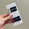 Presilha Lateral Oval Simples para Cabeça Presilha de Cabelo Presilha para Acabamento de Cabelos Quebrados 2024 Novo Estilo Presilha para Franja Presilha Jacaré Par de Presilhas