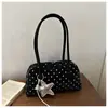 Bolsa de Ombro Transversal Elegante de Verão 2026 com Bolinhas Fofas, Pingente da Moda, Grande Capacidade, Novo Estilo Coreano