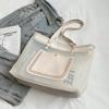 Bolso de gran capacidad para mujer, bolso de verano combinable, nuevo bolso de hombro transparente de gelatina, bolso de mano de clase para ir al trabajo 2023
