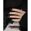 483 Versión coreana de INS estilo frío diseño de nicho sentido de diseño textura de doble hueso textura anillo abierto de plata de ley S925 para mujer