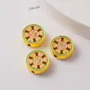 Colgante de Carpa Francés Antiguo de Moda Separador de Cuentas Redondas Charm Pulsera Collar Hecho a Mano con Cuentas Joyería DIY Colgante Venta al por Mayor