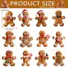 Ornamentos de Árvore de Natal de Homem de Gengibre de Madeira Novos Transfronteiriços Pingentes Coloridos para Decoração de Feriado Decoração de Festa de Pátio de Casa