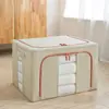 Armario para el Hogar Plegable Marco de Acero Caja de Almacenamiento Tela Ropa Algodón Colcha Caja de Almacenamiento Extra Grande Juguete Artículos Varios Caja Organizadora