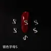 Decorações Populares para Nail Art com Letras Lz Strass de Liga 26 Cores Prata Estilo Japonês Decorações de Unha Acessórios de Unha Estilo Ins