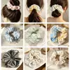 Ligas para el Cabello Lindas Estilo Coreano con Flores, Ligas de Encaje, Scrunchies, Accesorios Estilo Perezoso, Suministro Directo desde la Fábrica Fuente