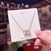Collar con Colgante Letra H de Piedra Ojo de Gato en Acero de Titanio para Mujer, Cadena Clavicular de Lujo Ligero de Nicho Popular en Internet, Exquisito Accesorio de Moda de Circonita