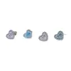 Pendientes de Acero de Titanio con Forma de Lazo de Corazón Dulce para Mujer, Diseño Único, Hipoalergénicos, Clavos Redondos Planos