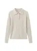 Polo de punto con solapa, capa base de punto suave y cómoda, suéter de lana para otoño e invierno, cálido y práctico para ir al trabajo y uso casual