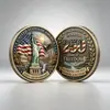 Transfronteiriça Estados Unidos 250º Dia da Independência Liga de Alumínio Medalha Comemorativa Colecionável Lembrança Moeda Comemorativa Nova em Relevo 3D