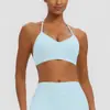 Sutiã esportivo novo estilo transfronteiriço, sem costura, com bojo, de amarrar no pescoço, sexy, absorvente de choque, secagem rápida, para corrida, fitness e yoga, feminino