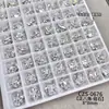 Pedras Strass Brilhantes de Zircônia K9 para Nail Art (Sem Base), Acessórios Brancos de Luxo Acabados para Unhas Ovais e Retangulares