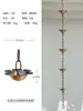 Cadena de Lluvia Morada, Cadena de Goteo para Aleros, Cadena de Drenaje, Cadena Guía de Agua para Patio, Canaleta de Agua para Tejado, Campana de Lluvia Estilo Chino, Cadena de Agua de Lluvia