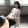 Camisa Blanca de Manga Murciélago de Estilo Francés Chic Juvenil de Lujo Ligero de Gama Alta Estilo Europeo Otoño 2026 para Mujer