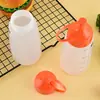 Botella dispensadora de salsa de plástico con pico y escala, botella de condimento de plástico para cocina casera, botella dispensadora para ensaladas y tomates, botella de salsa de gran capacidad para uso comercial