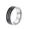 Anillo de acero de titanio para hombre hip hop nicho moderno de alta gama ins no se decolora pulsera de joyería de acero inoxidable