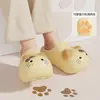 Pantufas de Algodão Quentes de Gatinho Desenho Animado Fofo para Mulheres Inverno Roupa de Casa Impermeável Antiderrapante Solado Grosso Pelúcia Pantufas de Algodão Pai-Filho