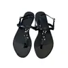 Sandalias Planas de Metal con Hebilla para Mujer, Verano, Punta Redonda, Transpirables y de Secado Rápido