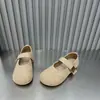 Estilo popular de sapatos casuais femininos de linho, sem cadarço, de uma tira, novos para o outono de 2026, respiráveis, casuais e confortáveis