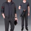 Traje Deportivo para Hombres de Mediana Edad y Ancianos 2024 Primavera y Otoño Traje Casual Ropa de Papá Talla Grande Traje Deportivo de Manga Larga