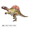 Globo de Película de Aluminio con Botón 3D de Dinosaurio de Dibujos Animados Stegosaurus Triceratops Decoración para Fiesta de Cumpleaños Infantil