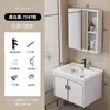 Estilo Cream Gabinete de Banheiro de Parede Combinado Lavatório Gabinete de Banheiro Pequeno Apartamento Lavatório Gabinete de Lavatório Cuba
