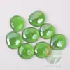 100 Piezas 17-20mm transparentes verde oscuro destello cuentas planas 1.7-2.0cm verdes decorativas planas piezas de ajedrez 500g