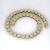 Nueva cadena de caramelo de roca de diamantes redondos pequeños de 11 mm de moda transfronteriza, cadena cubana de diamantes completos, collar simple de moda, joyería de moda para hombre, hebilla