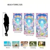 Toalla de Playa de Venta Caliente Transfronteriza para Vacaciones en la Costa, Toalla de Microfibra, Absorbente de Agua, Divertido Dibujo Animado de Unicornio, Toalla de Baño para Niños