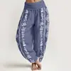 Pantalones Casuales Versátiles de Moda Estilo Nuevo 3D Estampado Digital Europeo y Americano Transfronterizo Pantalones Tailandeses para Mujer de Algodón Puro Estampado Directo Pantalones Largos de Primavera y Verano