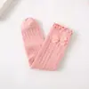 Meias Femininas, Estilo Primavera e Outono, Meias Longas Fofas com Laço de Renda, Meias Largas para Meninas, Meias até o Joelho Estilo Princesa
