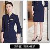 Conjunto de Terno Profissional Elegante de Cinco Botões, Corte Slim de Outono do Fabricante para Mulheres, Adequado para Uniformes de Agentes de Vendas Imobiliárias e Funcionários de Joalherias