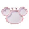 Vajilla infantil al por mayor en stock plato de cangrejo lindo tazón suministros materno-infantiles plato de silicona de grado alimenticio tazón para suplemento alimenticio