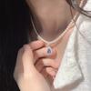 Colar de Pérolas Swarovski Cor Aquamarina para Mulheres, Pingente de Zircônia em Forma de Gota para Primavera e Verão, Gargantilha de Luxo Leve Estilosa e Moderna