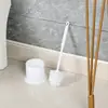 Patrón de Glaciar Uso Doméstico Cepillo de Inodoro de Silicona Sin Esquinas Muertas Montado en la Pared Limpieza de Baño Cepillo para Inodoro Artefacto de Limpieza de Inodoro