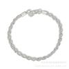 Pulsera de cuerda flash para mujeres y hombres 4 mm chapada en cobre plata 925 moda europea y americana suministro explosivo de comercio exterior transfronterizo de AliExpress