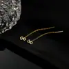 Venta Caliente Transfronteriza Diseño de Nicho Estilo Frío Ins Moda Simple Cadena de Pie Pequeña Cadena Fina Brillante Collar para Mujeres